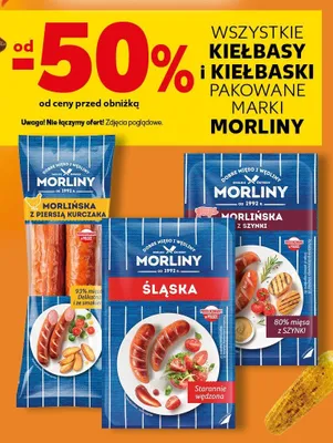 Kiełbasy i kiełbaski pakowane Morliny promocja w Kaufland