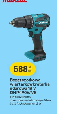 Bezszczotkowa wiertarkowkrętarka udarowa 18 V DHP490WVE promocja w Castorama