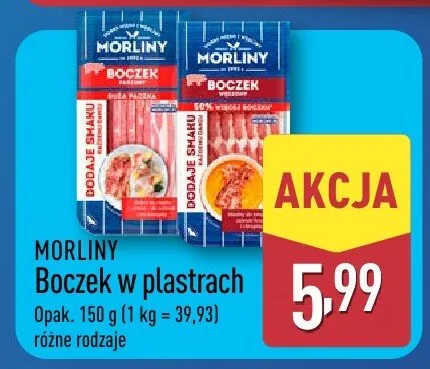 Boczek Morliny w plastrach promocja w Aldi