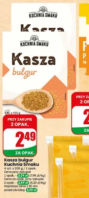 Kasza bulgur Kuchnia Smaku promocja w Dino