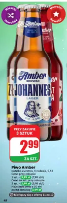 Piwo Amber Johannes promocja w Dino