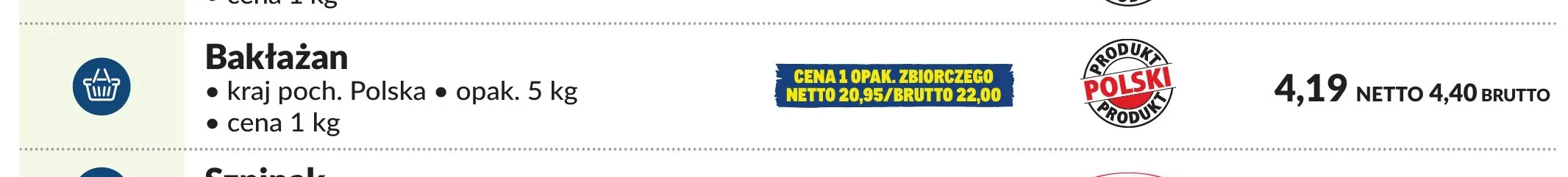 Bakłażan promocja w Makro