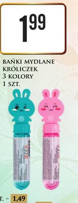 Bańki mydlane króliczek 3 kolory Dino promocja w Dino