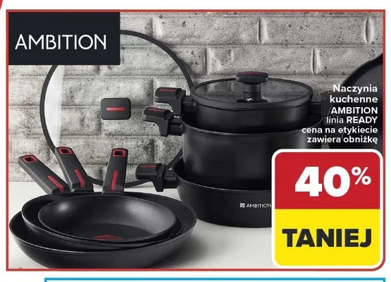Naczynia kuchenne AMBITION linia READY promocja w Carrefour