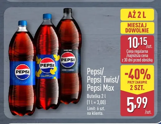 Napój gazowany Pepsi promocja w Aldi