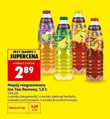 Napój niegazowany Ice Tea Remsey o smaku cytrynowym promocja w Biedronka