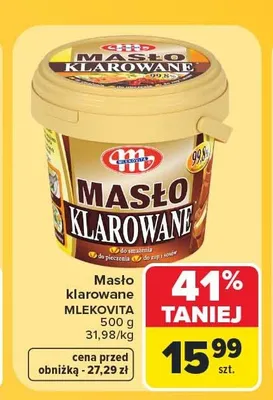 Masło klarowane Mlekovita promocja w Carrefour