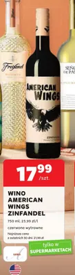 Wino czerwone American Wings Zinfandel wytrawne promocja w Stokrotka