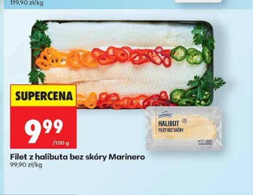 Filet z halibuta bez skóry Marinero promocja w Biedronka