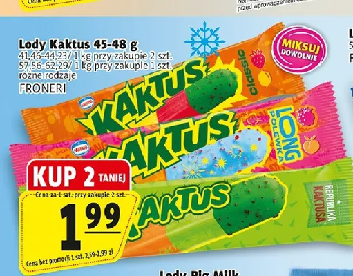 Lody Kaktus republika promocja w Prim Market
