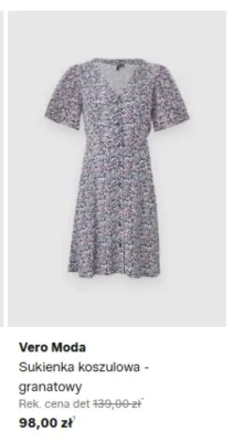 Sukienka koszulowa Vero Moda granatowy promocja w Lounge by Zalando