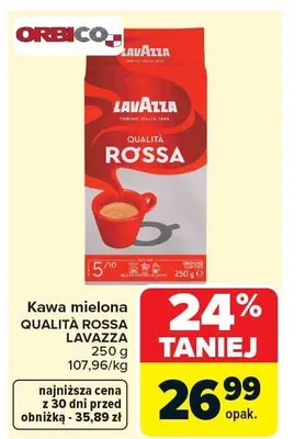 Kawa mielona Qualità Rossa promocja w Carrefour