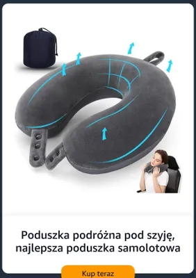 Poduszka podróżna pod szyję promocja w Amazon
