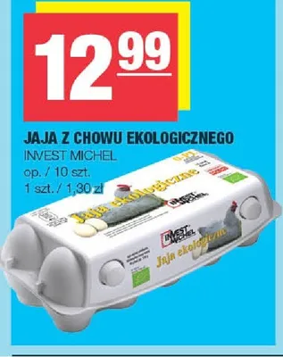 Jaja z chowu ekologicznego Invest Michel promocja w SPAR