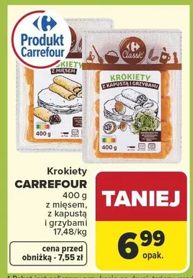 Krokiety z mięsem promocja w Carrefour