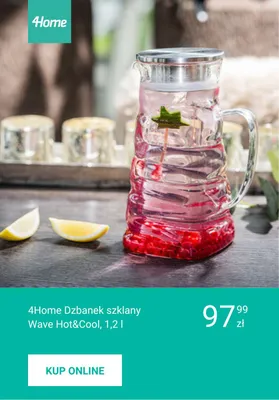 Dzbanek szklany 4Home Wave Hot&Cool 1,2 l promocja w 4home