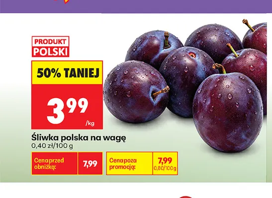 Śliwki polskie promocja w Biedronka