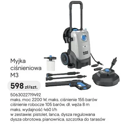 Myjka ciśnieniowa M3 promocja w Castorama