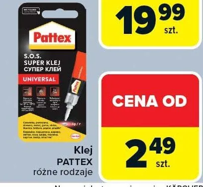 Klej różne rodzaje promocja w Carrefour