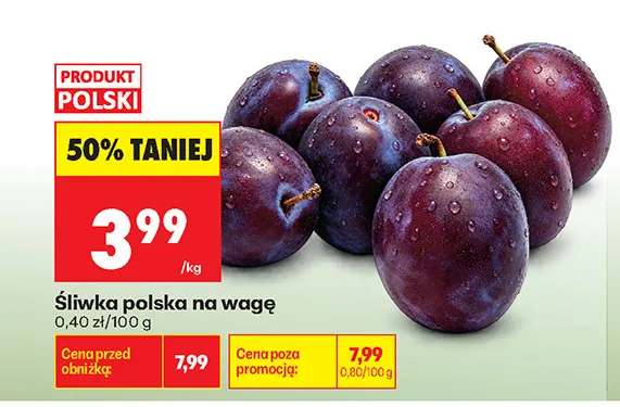 Śliwki polskie promocja w Biedronka