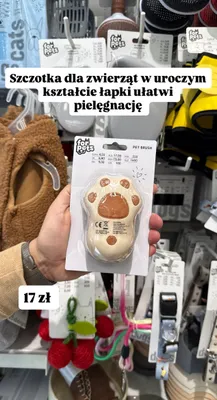 Szczotka dla zwierząt w kształcie łapki For Pets promocja w Pepco