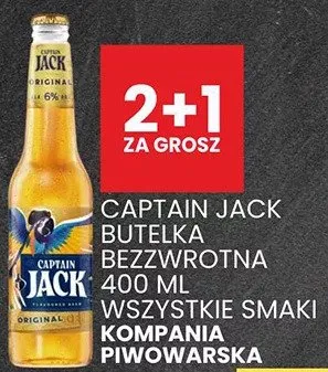 Captain jack butelka bezwrotna 400ml wszystkie smaki promocja w Wafelek