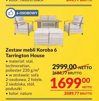 Zestaw mebli Koroba 6 Tarrington House promocja w Makro