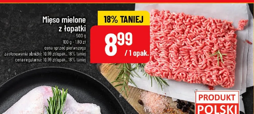 Mięso mielone z łopatki wieprzowej promocja w POLOmarket