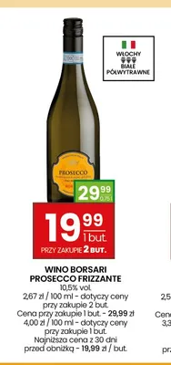 Wino Borsari Prosecco Frizzante promocja w Twój Market