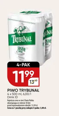 Piwo Trybunał 4-pak promocja w Chata Polska