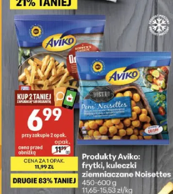 Kuleczki ziemniaczane Aviko Bistro Pom Noisettes promocja w Delikatesy Centrum