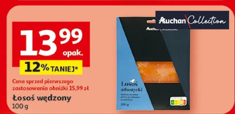 Łosoś wędzony Auchan Collection promocja w Auchan
