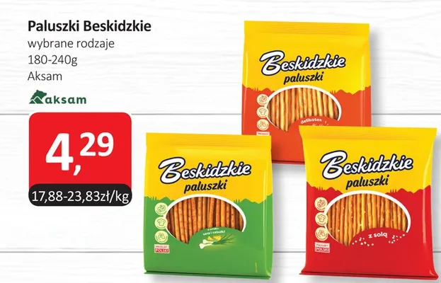 Paluszki wybrane rodzaje promocja w Market Point