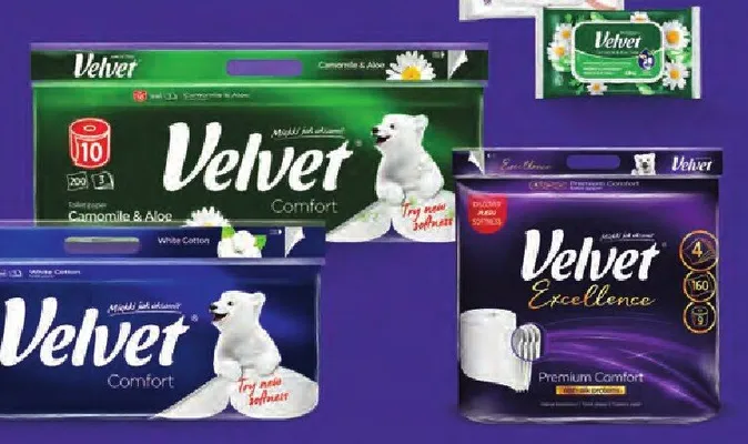 Papier toaletowy Velvet Comfort White Cotton promocja w Makro