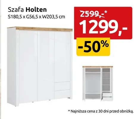 Szafa Holten promocja w Black Red White