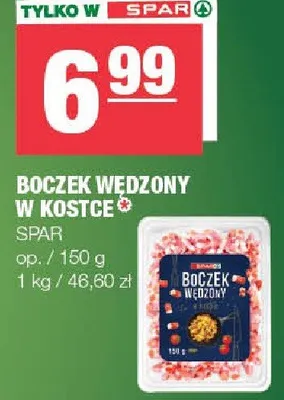 Boczek wędzony w kostce promocja w SPAR