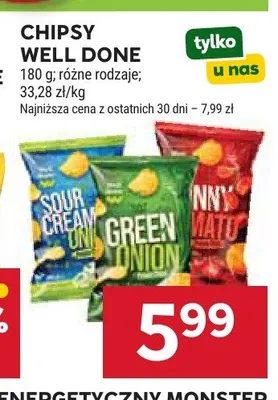 Chipsy Well Done Sour Cream & Onion promocja w Stokrotka