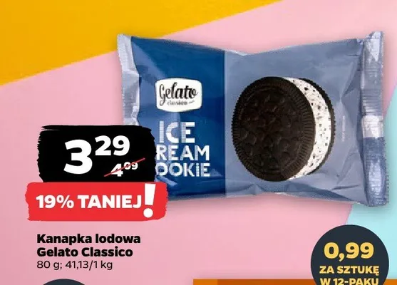 Kanapka lodowa Gelato Classico promocja w Netto