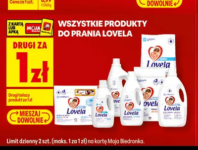 Produkty do prania Lovela promocja w Biedronka