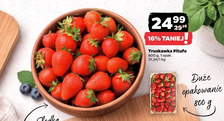Truskawka Pitufo, 800 g promocja w Netto