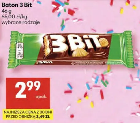Baton 3 Bit promocja w Delikatesy Centrum