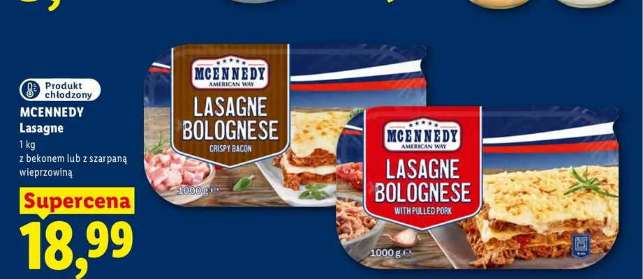 Lasagne Bolognese z bekonem McEnnedy promocja w Lidl