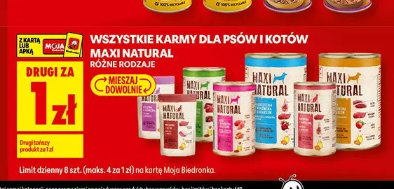 Karmy dla psów i kotów Maxi Natural promocja w Biedronka