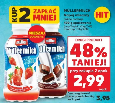 Napój mleczny różne rodzaje promocja w Kaufland