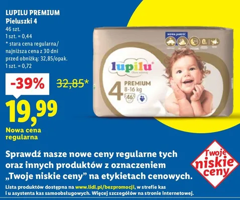 Pieluchy Premium 4 promocja w Lidl