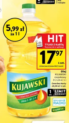 Olej rzepakowy Kujawski promocja w Intermarche