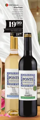 Wino Ponte czerwone wytrawne lub białe półsłodkie promocja w POLOmarket