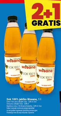 Sok 100% jabłkowy Wosana promocja w Twój Market
