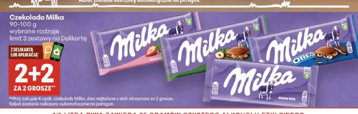 Czekolada Milka promocja w Delikatesy Centrum