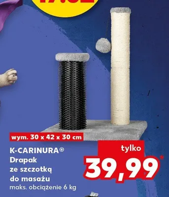 Drapak dla kota ze szczotką do masażu promocja w Kaufland